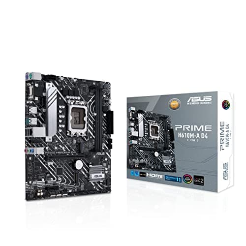 Image of Asus PRIME H610M-A D4 CSM - Corporate Stable Model, Intel H610, 1700, Micro ATX, 2 DDR4, VGA, HDMI, DP, PCIe4, 2x M.2