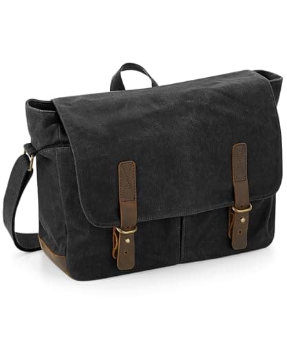 Image of Quadra QD653 Adult Heritage Waxed Canvas Messenger - OLIVE GREEN - O/S