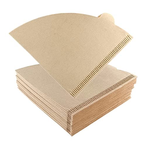 Image of ZHIYE 100PCS Coffee Filter, Disposable Unbleached Cone Filter Papers Size 01 for Coffee Dripper & Pour Over Coffee Maker, 1-2 Cups
