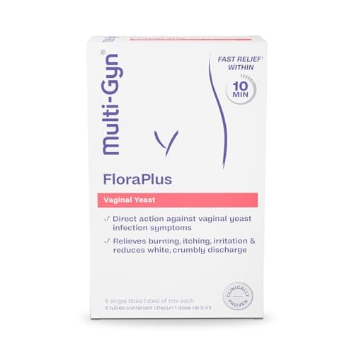Image of Multi-Gyn FloraPlus - Treats Symptoms of Thrush, Burning, itching and Irritation - Fast Relief in 10 Minutes with prebiotics and lactic Acid – Clinically Proven - 5 Single dose Tubes