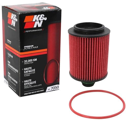 Image of K&N Oil Filter - High Performance-Series compatible with Alfa Romeo, Chrysler, Fiat & Lancia (HP-7050), Red