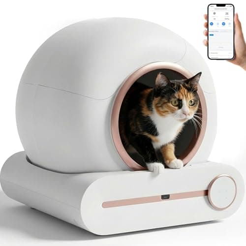 Image of Venkillian Automatic Self Cleaning Cat Litter Box: App Remote Control 65L Large Capacity Cat Litter Tray 9L Sealed Waste Bin Odour Control Low Noise for Multi-Cat Homes Flats and Apartments