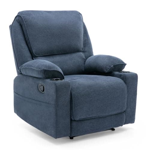 Image of More4Homes SYDNEY FABRIC MANUAL RECLINER CHAIR (Blue, 1 Seater)