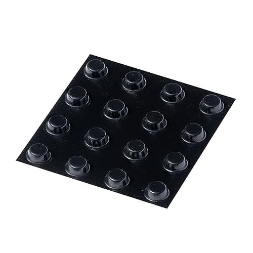 Image of Happy Bananas Mini Self Adhesive Flat Topped Bumper Pads Stops Rubber Feet for Coasters, Glass, Ceramics, Crafts - 8mm x 3mm (16, Black)