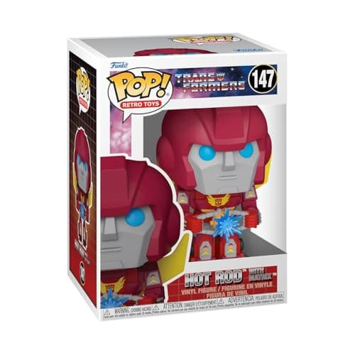 Image of Funko Pop! Vinyl: Transformers - Hot Rod with Matrix - Transformers Classic - Vinyl Collectible Figure - Gift Idea - Official Merchandise - Toy for Children and Adults - TV Fans
