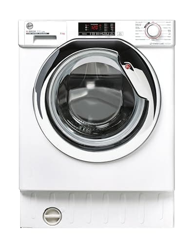 Image of Hoover H-Wash 300 HBWS49D1ACE Integrated Washing Machine, 9KG, 1400RPM, White/Chrome