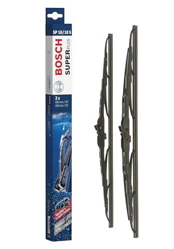 Image of Bosch Wiper Blade Super Plus Spoiler SP18/18S, Length: 450mm/450mm − Set of Front Wiper Blades