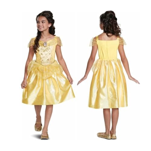 Image of Disney Official Classic Belle Costume Kids, Princess Dress Up for Girls Size XS