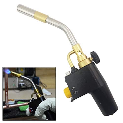 Image of Greenfields® Heavy Duty Plumbing Soldering Brazing Blow Torch with Piezo Ignition Suitable for Use with Mapp or Propane Gas Professional Performance Even Works Upside Down