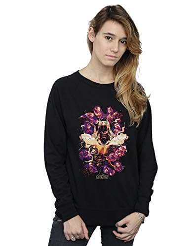 Image of Marvel Women's Avengers Endgame Movie Splatter Sweatshirt Black Small