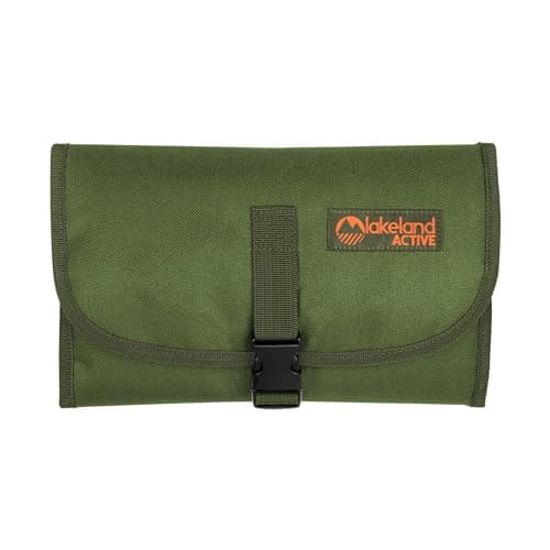 Image of Lakeland Active Eskdale Fold Out Hanging Travel Toiletry Bag for Men & Women - Moss Green