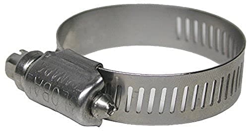 Image of Merriway BH02275 (2 Pcs) Jubilee Pipe Hose Clip Clamp, Size 00: 13-20 mm (1/2 inch to 3/4 inch) Mild Steel - Pack of 2 Pieces