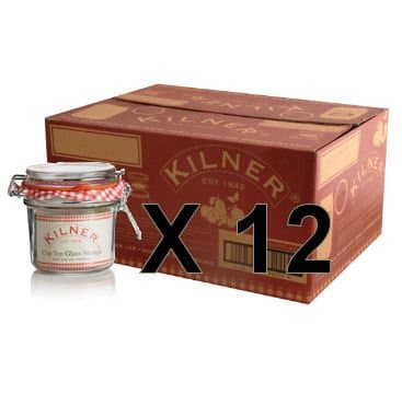 Image of Set of 12 Kilner 0.35L Clip Top Preserve Preserving Jam Pickle Glass Storage Jar