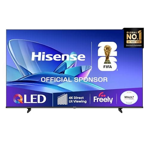 Image of Hisense 55" 55E78QTUK QLED Smart AI TV - 4K Direct Lit Viewing, Quantum Dot Colour, Hi-View AI Engine, Dolby Vision, Dolby Atmos with Freely, Disney +, YouTube, Netflix