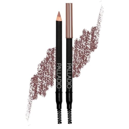 Image of Palladio Brow Pencil, Creates Hair Like Lines, Fills Brows, Attached Brush Softens Pencil Strokes, Natural Appearance, Enhances Eyebrows, Long Lasting, Ultra Precise, Auburn