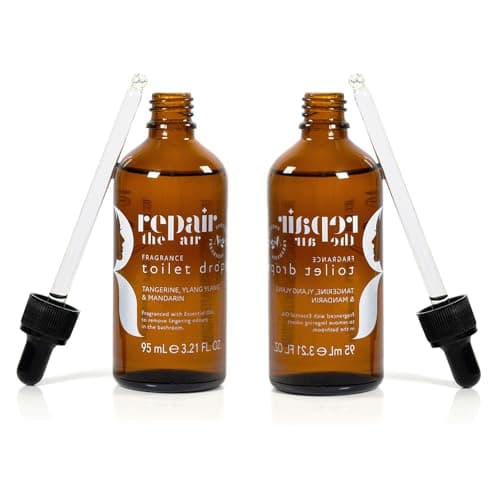 Image of Repair the Air Fragranced Toilet Drops, with Tangerine, Ylang Ylang and Mandarin Essential Oils, 95ml DUO