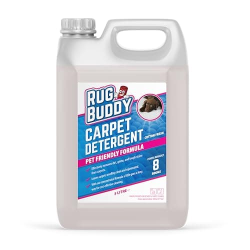 Image of Rug Buddy - Pet Carpet Cleaner & Odour Neutraliser - Deep Clean Carpet Shampoo for Dog & Cat Mess - Urine & Stain Remover - Safe for Pets & Machines - Removes Bacteria - 5L