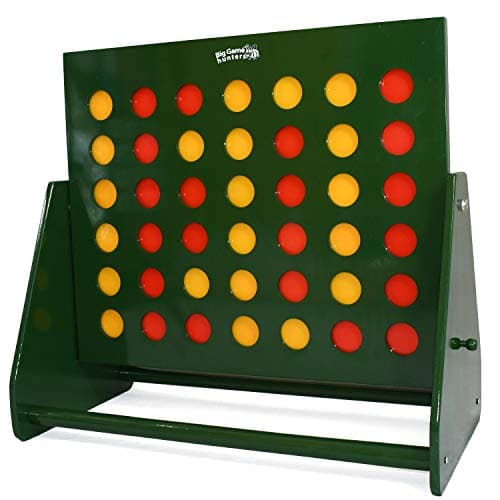 Image of Big Game Hunters Wooden Maxi 4 in a Row - Giant Garden Game - 61.5cm x 58.5cm - Outdoor Fun for Kids & Adults - Connect Four - Outdoor Toys