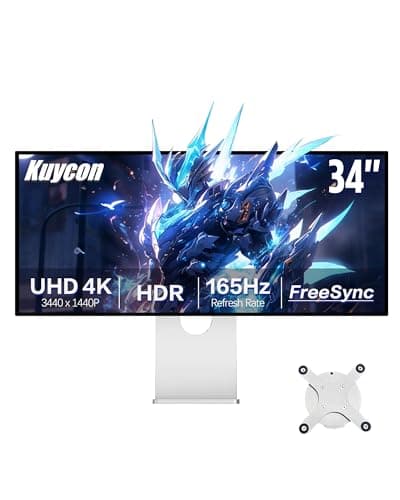 Image of Kuycon Q34W 34 inch FHD (3440 x 1440) 4K 165HZ Gaming Monitor, IPS, 1.07 Billion Colors, 99% sRGB, 5ms, HDR, Eye Care, Anti-Glare, 178° Viewing Angle (Minimalist - with Stand)