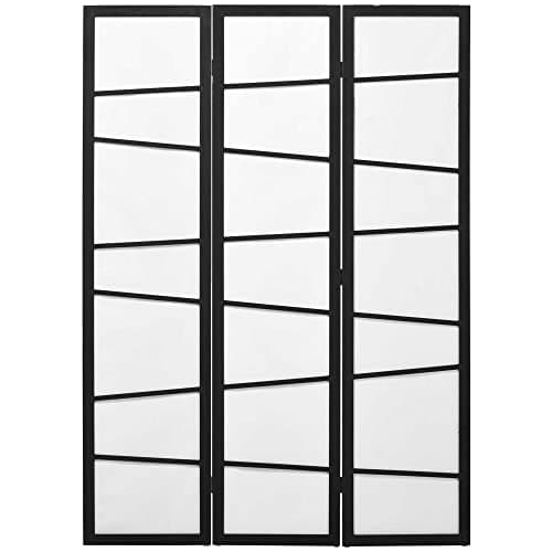 Image of HOMCOM 3 Panel Room Divider, Wooden Folding Privacy Screen, Freestanding Wall Partition Separator for Bedroom, White
