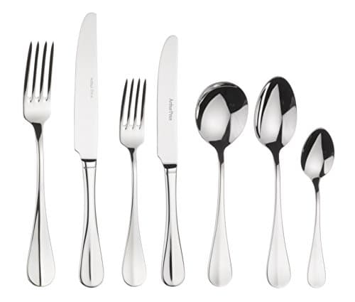 Image of Arthur Price Baguette 44 Piece 6 Person Cutlery Set, Stainless Steel, 51 x 31.5 x 6.5 cm