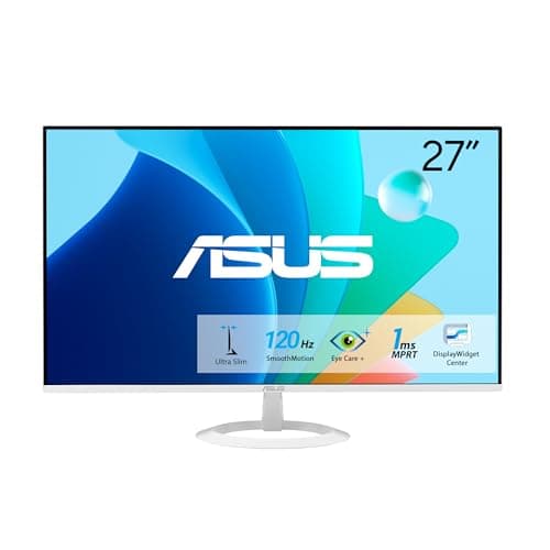 Image of ASUS VZ279HG-W Eye Care Gaming Monitor –27 inch, Full HD (1920 x 1080), IPS, 99% sRGB, Frameless, 120Hz