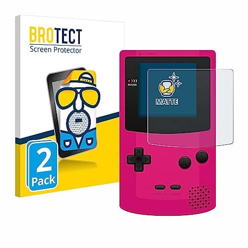 Image of brotect Screen Protector Anti-Glare compatible with Nintendo Gameboy Color (2 Pack) Screen Protector Matte, Anti-Fingerprint Protection Film