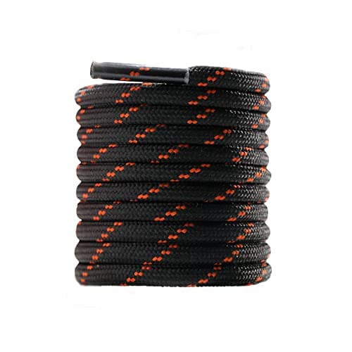 Image of Heavy Duty Round Work Boot Laces - Strong Laces for Walking, Hiking, Steel Toe Cap, Safety & Hunting Boots - Mens & Womens Thick Replacement Shoelaces, 1 Pair, Black/Brown, 120CM