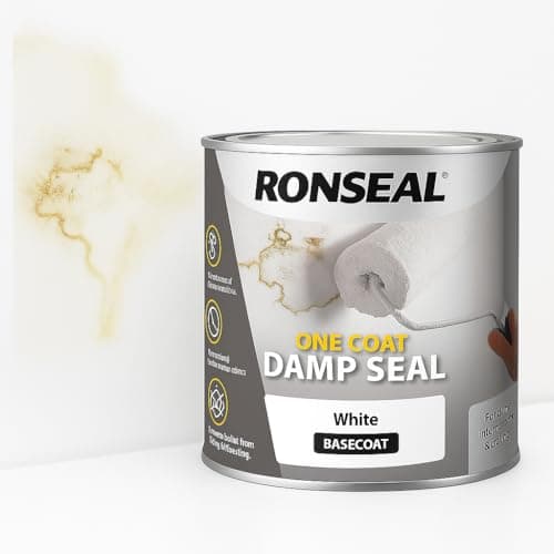 Image of One Coat Damp Seal White 750ml – Damp Proof Paint & Mould Protection – Anti Mould Paint for Bathroom & Interior Walls – White Sealant to Cover Damp Stains