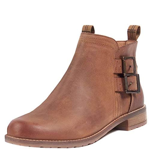 Image of Barbour Womens Sarah Leather Buckle Winter Work Casual Fashion Ankle Boot - Cognac - 7
