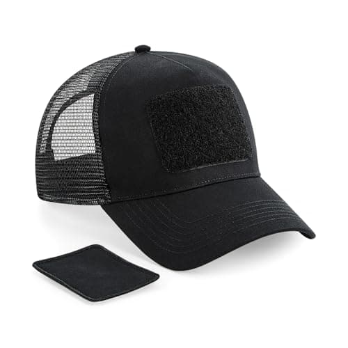 Image of Beechfield B641 Removable Patch Snapback Trucker - Black