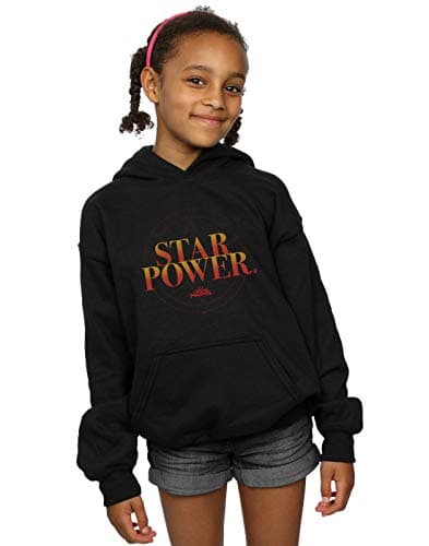 Image of Marvel Girls Captain Marvel Star Power Hoodie Black 5-6 Years