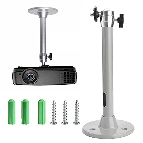 Image of JUNMEIDO Mini Ceiling Wall Projector Mount Aluminum Alloy Universal Projector Ceiling Mount Bracket Adjustable Tilt&Swivel Hanging Projectors Holder Wall Mount Hanger Rack Stand for Mini Projectors