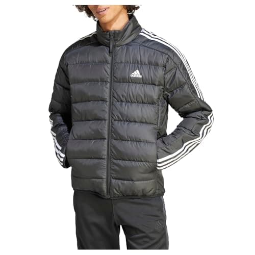 Image of adidas Men's Essentials 3-Stripes Light Down Jacket Outerwear, Black, S