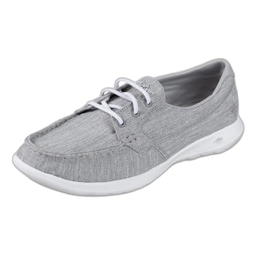 Image of Skechers Women's Go Walk Lite-15433 Boat Shoe,Grey,5 UK(38 EU)