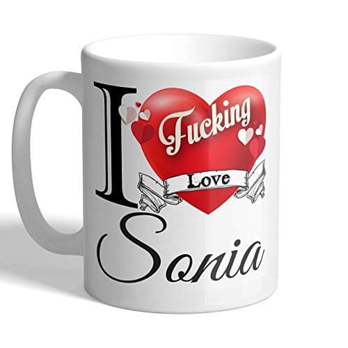 Image of I Love Mugs - I F*cking Love Sonia - Mug, Ceramic, 11fl.oz.