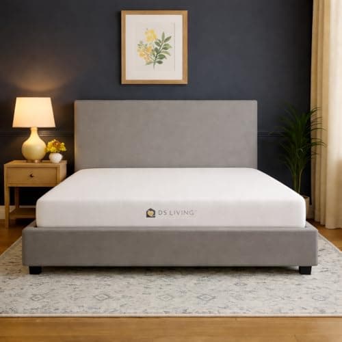 Image of DS Living Pureflex Orthopaedic Memory Foam Mattress – Back Pain Relief, Breathable Material, UK Made, CertiPUR, Fire Safe, Washable Cover, Size 5FT King Mattress (150 x 200cm) Depth 4 inch