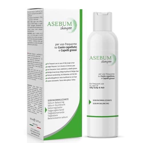 Image of Asebum Shampoo Specific for Oily Hair | Normalizes the Scalp | Sebum-Regulating Action | Natural Formulation | Daily Use | 150 ml Bottle