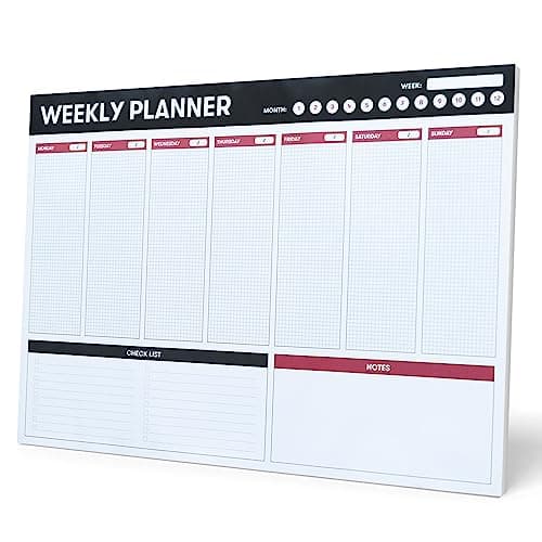 Image of Grupo Erik Weekly Planner A3 | Undated Daily Planner Family, Desk Calendar, 54 Tear Off Pages A3 Notepad | Cute Stationery Gifts Under 10 Pounds