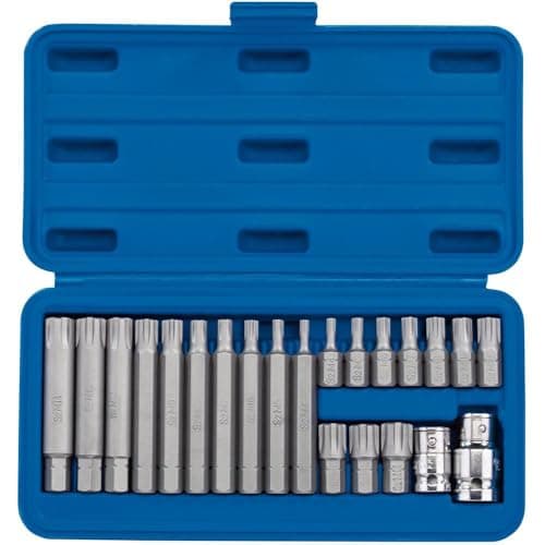 Image of Draper 22 Piece 3/8" and 1/2" Drive Ribe Socket and Bit Set 100mm