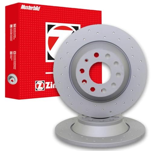 Image of ZIMMERMANN 2 x Brake Discs 100.3328.52 Perforated