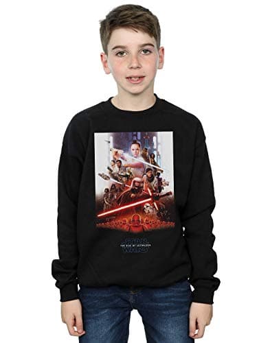 Image of Absolute Cult Star Wars The Rise Of Skywalker Poster Boys Sweatshirt Black 7-8 Years