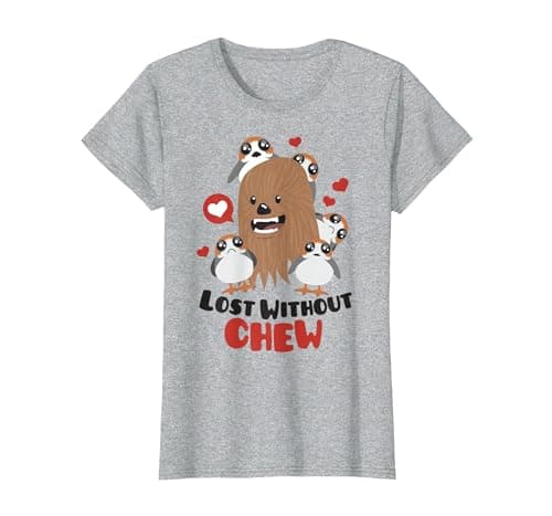 Image of Star Wars Chewbacca Lost Without Chew T-Shirt, Women, Heather Grey, 3X-Large