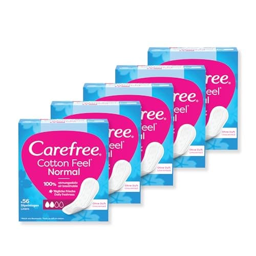 Image of Carefree Cotton Unscented Pantyliners, X5 Packs = 280 Pantyliners