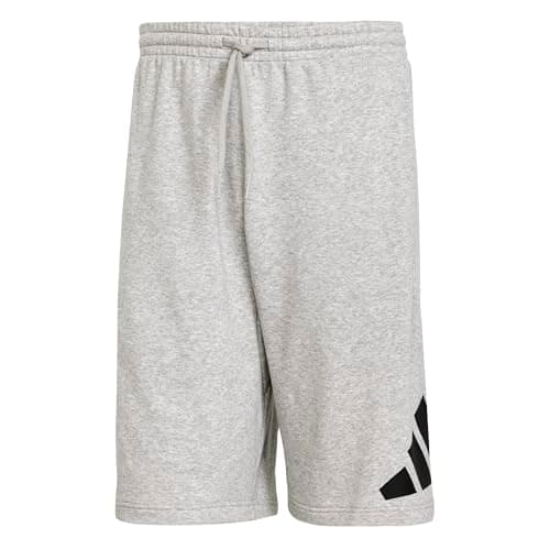 Image of adidas Men's Essentials Big Logo French Terry Short, Medium Grey Heather/Black, M