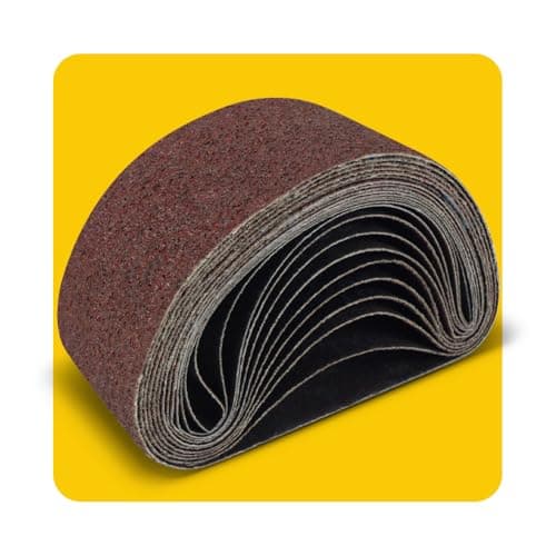 Image of 60x400mm Sanding Belt Assorted Pack, 12 Pcs (3 Each of 40/60/80/120 Grits), Aluminum Oxide for Sanders