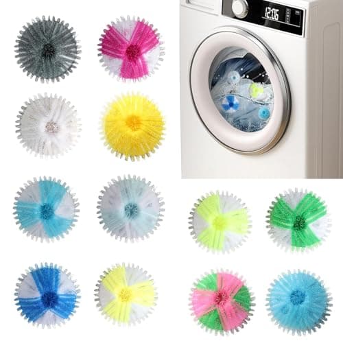 Image of 6 Pcs Laundry Balls for Tumble Dryer,Tumble Dryer Balls, Reusable Lint Remover Balls for Less Static Cling and Clothes Will Come Out Soft Fluffy Fewer Wrinkles (Multicolour 2)