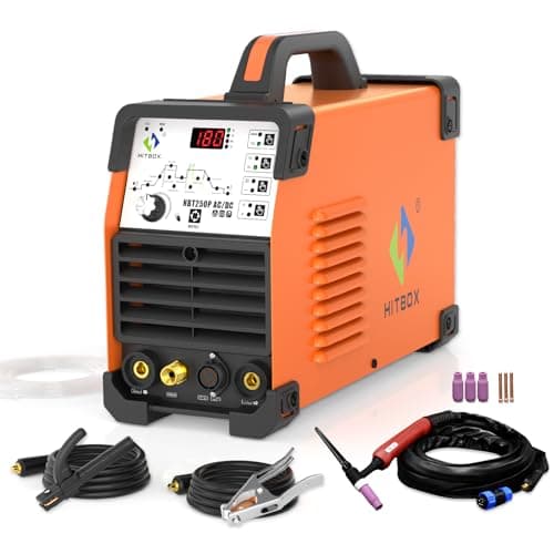 Image of HITBOX 200A Aluminium TIG Welder AC/DC, Digital Inverter TIG Welding Machine with Pulse & Square Wave, Professional TIG Welder (HBT250P AC/DC)
