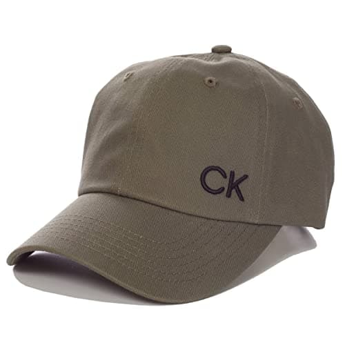 Image of Calvin Klein Mens Cotton Twill Cap - Khaki - One Size