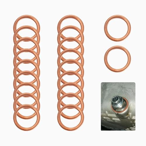 Image of XMSCN 20PCS Copper Seals Crush Washer, Oil plug gasket for Peugeot Citroen Renault, Automotive Accessories Replaces 7703062062 11137546275 16430